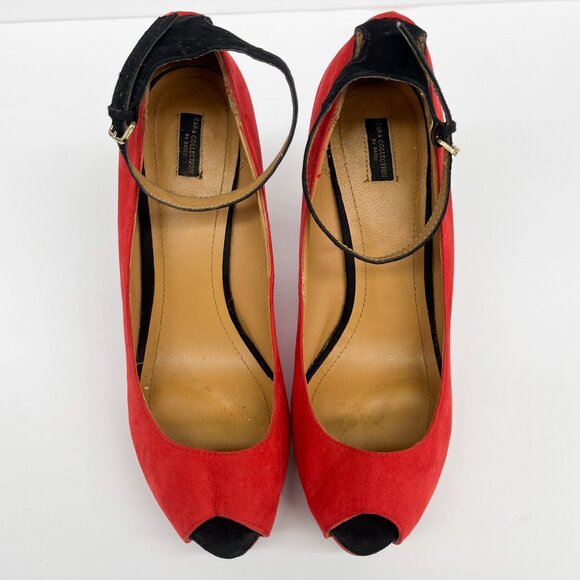 Vintage Zara Peep Toe Platform Shoes | Suede | Size 40 - Picture 6 of 6